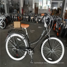 7 Speed Adult Women Vintage Lady Classic City Cruiser Bikes 28"